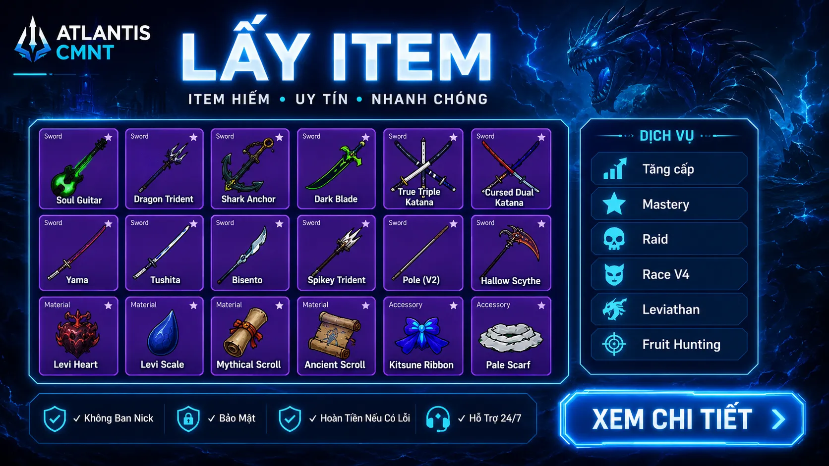 lấy item